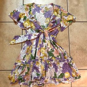 Angel Biba - Floral Front Tie Spring Dress
